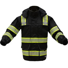 Load image into Gallery viewer, GSS 6503 – Black Hi-Viz Rain Jacket | Front View 
