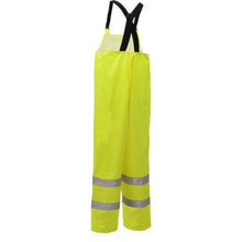 Load image into Gallery viewer, GSS 6807 – Safety Green High Visibility Bib Overalls | Back Left View 
