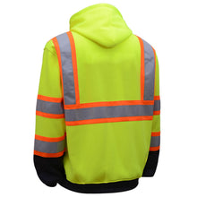 Load image into Gallery viewer, GSS 7005 - Safety Green ANSI Class 3 Sweatshirt | Back View
