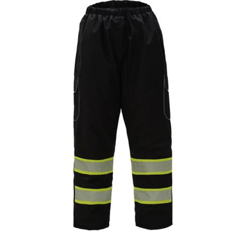 GSS 8713 – Black High Visibility Rain Pants | Front View    