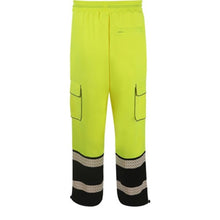 Load image into Gallery viewer, GSS 8715 – Safety Green High Visibility Rain Pants | Back View    
