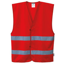 Load image into Gallery viewer, PTW F474 – Red Safety Vest | Front View    
