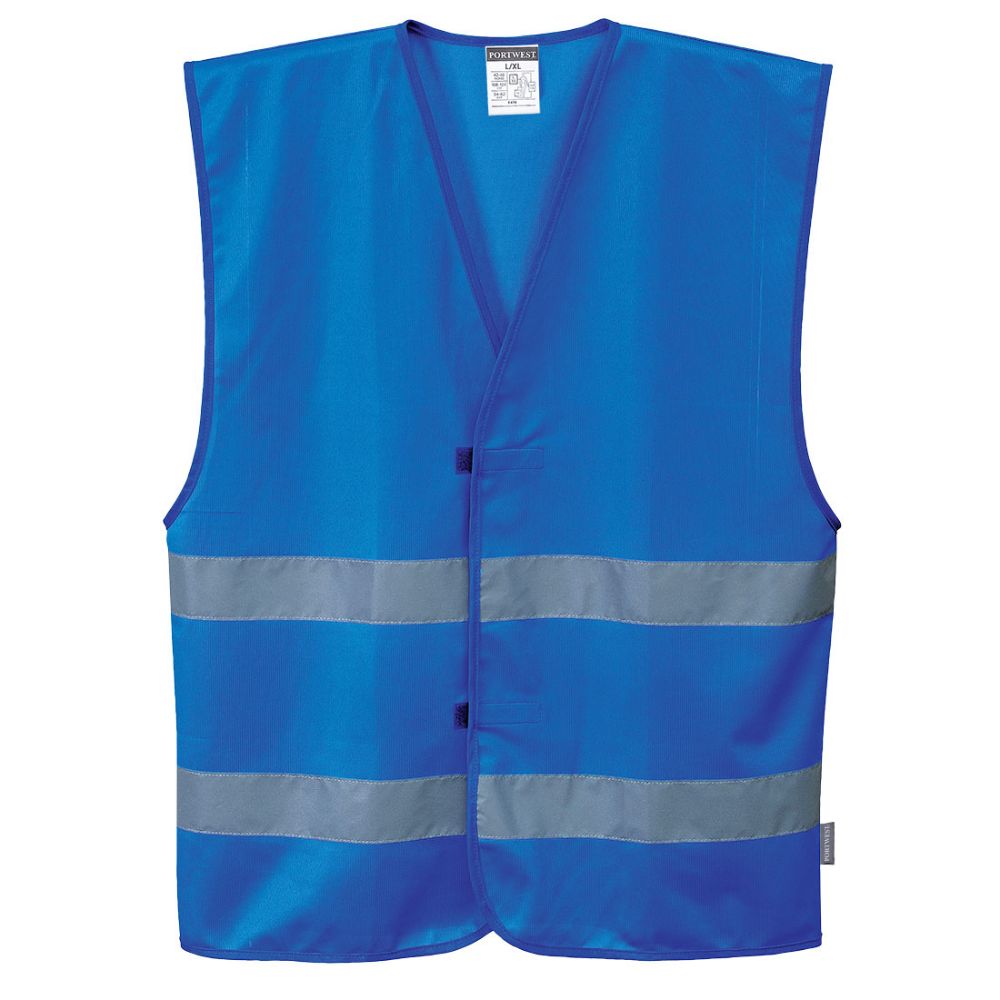 PTW F474 – Royal Blue Safety Vest | Front View    