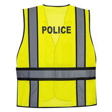 Load image into Gallery viewer, Portwest US387 – Black Trim Police Safety Vest | Back View    
