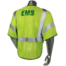 Load image into Gallery viewer, Radians LHV-PS3-DSZR-EMS – Green Trim EMS Safety Vest | Back View 
