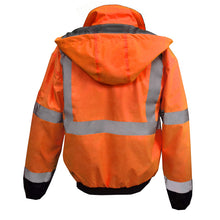 Load image into Gallery viewer, Radians SJ11QB-3ZOS - Safety Orange Hi-Viz Bomber Jacket | Back View
