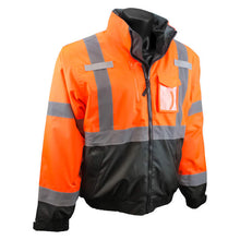 Load image into Gallery viewer, Radians SJ210B-3ZOS - Safety Orange Hi-Viz Bomber Jacket | Front Right View
