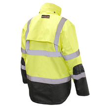 Load image into Gallery viewer, Radians SJ410B-3ZGS - Safety Green Hi-Viz Parka | Back Right View
