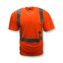 Load image into Gallery viewer, Radians ST11-2POS - Safety Orange Hi-Viz Short Sleeve Shirts | Front View
