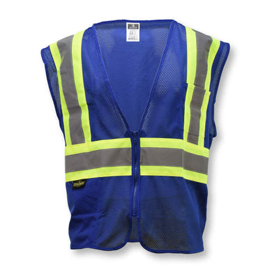 Radians SV22-1ZBLM - Blue ANSI Class 1 Safety Vest | Front View