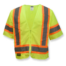 Load image into Gallery viewer, Radians SV22-3ZGM - Safety Green ANSI Class 3 Safety Vest | Front View
