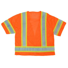 Load image into Gallery viewer, Radians SV22-3ZOM - Safety Orange ANSI Class 3 Safety Vest | Back Flat View
