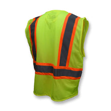 Load image into Gallery viewer, Radians SV225-2ZGM - Safety Green ANSI Class 2 Safety Vest | Back Right View
