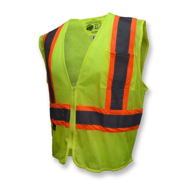 Radians SV225-2ZGM - Safety Green ANSI Class 2 Safety Vest | Front Left View