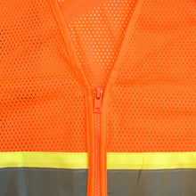 Load image into Gallery viewer, Radians SV225-2ZOM - Safety Orange ANSI Class 2 Safety Vest | Zipper View
