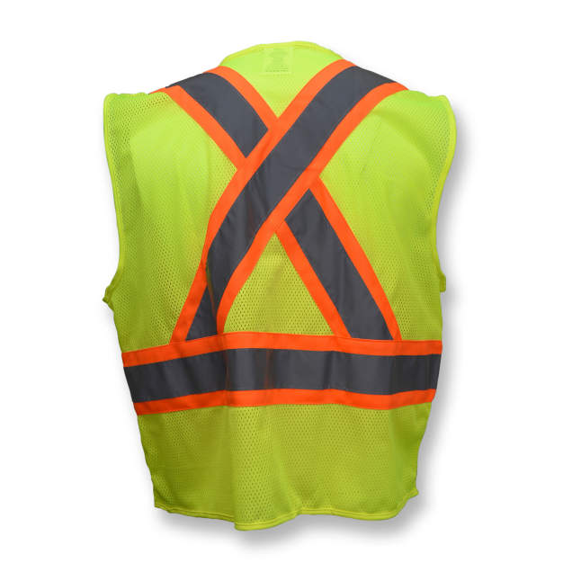 Radians SV22X-2ZGM - Safety Green ANSI Class 2 Safety Vest | Back View