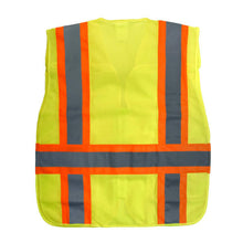 Load image into Gallery viewer, Radians SV24-2ZGM - Safety Green Safety Vest | Back Flat View
