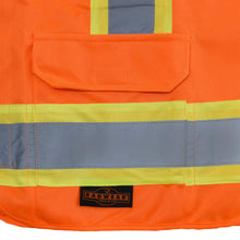 Load image into Gallery viewer, Radians SV46O - Safety Orange Breakaway Safety Vest | Lower Pocket View
