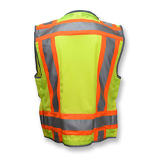 Load image into Gallery viewer, Radians SV55-2ZGD - Safety Green Surveyor Safety Vest | Back View
