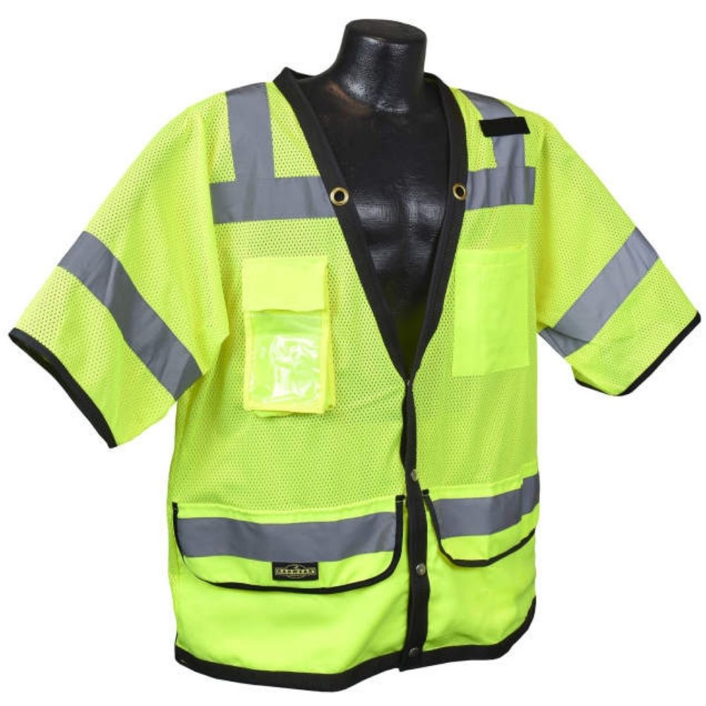 Radians SV59-3ZGD - Safety Green ANSI Class 3 Safety Vest | Front Right View