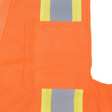 Load image into Gallery viewer, Radians SV6B-2ZOD - Safety Orange Surveyor Safety Vests | Left Pocket View
