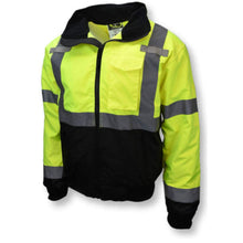 Load image into Gallery viewer, Radians SJ110B-3ZGS - Safety Green Hi-Viz Bomber Jacket | Front Left View
