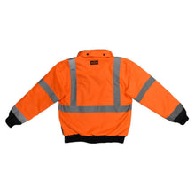 Load image into Gallery viewer, Radians SJ110B-3ZOS - Safety Orange Hi-Viz Bomber Jacket | Back Flat View
