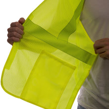 Load image into Gallery viewer, Tingley V70522 - Safety Green Breakaway Safety Vests | Inside Pocket Right View
