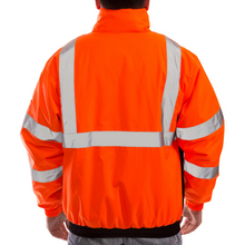 Load image into Gallery viewer, Tingley J26119 – Safety Orange Hi-Viz Bomber Jacket | Back View 
