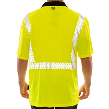 Load image into Gallery viewer, Tingley S74022 - Safety Green Hi-Viz Polo Shirt | Back View
