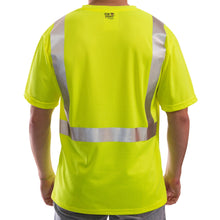 Load image into Gallery viewer, Tingley S75022 - Safety Green Hi-Viz Short Sleeve Shirt | Back View
