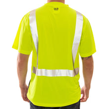 Load image into Gallery viewer, Tingley S75122 - Safety Green Hi-Viz Short Sleeve Shirt | Back View
