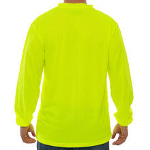 Load image into Gallery viewer, Tingley S75502 - Safety Green Hi-Viz Long Sleeve Shirt | Back View
