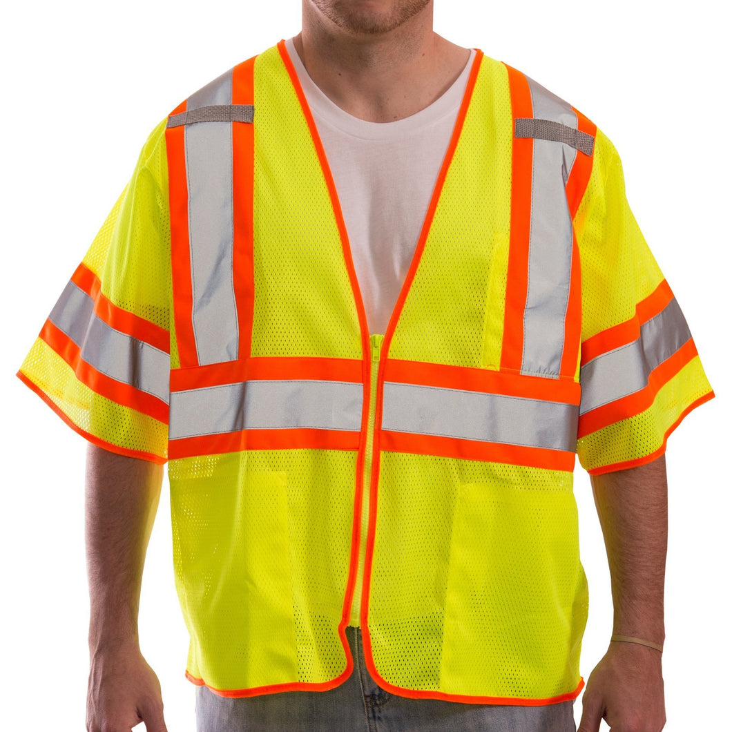 Tingley V70332 - Safety Green ANSI Class 3 Safety Vest | Front View