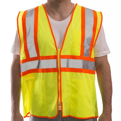 Tingley V70642 - Safety Green ANSI Class 2 Safety Vest | Front View