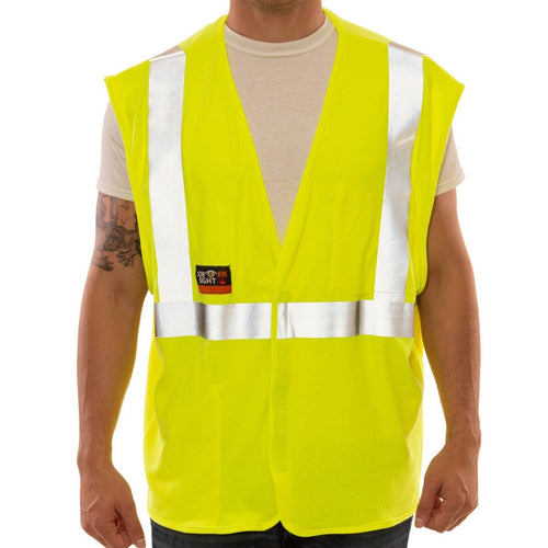 Tingley V81622 - Safety Green FR Safety Vest | Front View